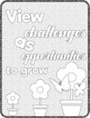 Growth Mindset, Positive Affirmations Coloring Page For Kids,Students.... Royalty Free Stock Photo