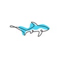 Shark Monoline Logo Concept