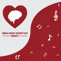 World Music Therapy Day on March 1 every year is a day for people around the world to celebrate the healing power of music. Vector