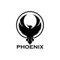 Phoenix animal design logo template Royalty Free Stock Photo