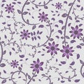 Trendy Seamless purple Pattern Flowers and leaves Pattern for gift paper and fabric or towel Endless print made of sun flowers