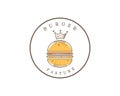 burger fast food logo brand design vector Royalty Free Stock Photo