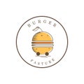 burger fast food logo brand design vector Royalty Free Stock Photo