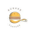 burger fast food logo brand design vector Royalty Free Stock Photo