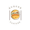 burger fast food logo brand design vector