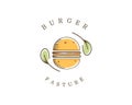 burger fast food logo brand design vector Royalty Free Stock Photo