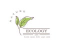 logo nature organic brand design vector