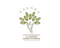 logo nature organic brand design vector