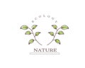 logo nature organic brand design vector