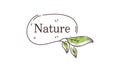 logo nature organic brand design vector