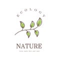 logo nature organic brand design vector