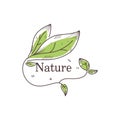 logo nature organic brand design vector