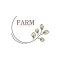 logo nature organic brand design vector