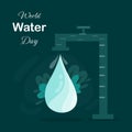 world water day illustration vector design