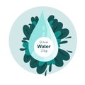 world water day illustration vector design