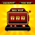 Casino Jackpot slot machine. Winner gambling