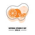 Orange vector, National Vitamin C Day Design Concept, suitable for social media post templates, posters, greeting cards, banners,