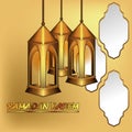 vector illustration of ramadan lentern background Royalty Free Stock Photo