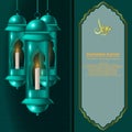 vector illustration of ramadan lentern background Royalty Free Stock Photo
