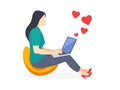 Woman send love mails, chatting