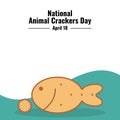 Animal Crackers Vector Icons, National Animal Crackers Day Design Concept, suitable for social media post templates, posters, gree