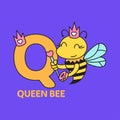 Queen Bee Icon Design Royalty Free Stock Photo