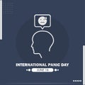 Panic Head Icon Vector. International Panic Dye design concept, suitable for social media post templates, posters, greeting cards, Royalty Free Stock Photo