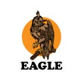 Illustration of a eagle design vector Royalty Free Stock Photo