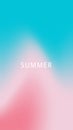 Abstract blurred gradient background with bright colors. Summer theme. Royalty Free Stock Photo