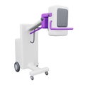 X-ray machine 3D rendering isometric icon. Royalty Free Stock Photo