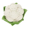 Cauliflower 3d rendering isometric icon. Royalty Free Stock Photo