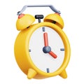 Alarm clock 3d rendering isometric icon.
