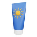 Sunscreen 3d rendering isometric icon.