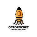 illustration of octo rocket design vector