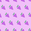 Grapes, seamless pattern, vector.