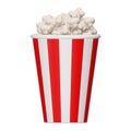 Popcorn 3d rendering isometric icon. Royalty Free Stock Photo