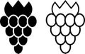 Grapes, icon vector. Royalty Free Stock Photo