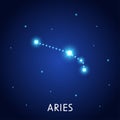 Astrological zodiac Aries. 12 zodiac symbol. Royalty Free Stock Photo