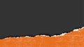 Minimal Abstract Black Orange Ripped Paper Torn Banner Background Royalty Free Stock Photo