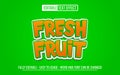 Fruit 3d editable text effect Royalty Free Stock Photo