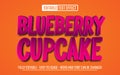 Blueberry Cupcake 3d text effect