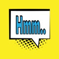 hmm comic text vector illustration Royalty Free Stock Photo