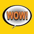 Wow comic text vector illutration Royalty Free Stock Photo