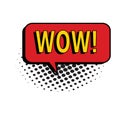 Wow comic text vector illustration Royalty Free Stock Photo