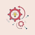 implementation ideas. Isolated flat vector icon illustration. Royalty Free Stock Photo