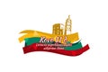 Translation: March 11, Day of Restoration of Independence of Lithuania. Royalty Free Stock Photo