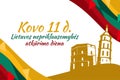 Translation: March 11, Day of Restoration of Independence of Lithuania. Royalty Free Stock Photo