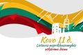 Translation: March 11, Day of Restoration of Independence of Lithuania. Royalty Free Stock Photo