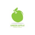 illustration of green apple design vector