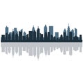 City skyline silhouette. Silhouette of the city Royalty Free Stock Photo